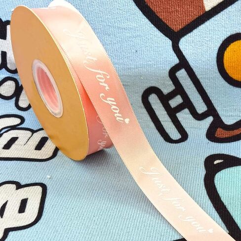 Just for You Ribbon Satin Ribbon Wedding Christmas Valentin's Day Gift Box DIY Craft Decor Ribbon (Mixed Colors-1, 1''x10Yards) in Saudi Arabia