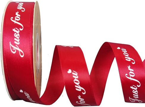 Just for You Ribbon Satin Ribbon Wedding Christmas Valentin's Day Gift Box DIY Craft Decor Ribbon (Mixed Colors-1, 1''x10Yards) in Saudi Arabia