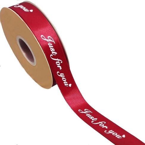 Just for You Ribbon Satin Ribbon Wedding Christmas Valentin's Day Gift Box DIY Craft Decor Ribbon (Mixed Colors-1, 1''x10Yards) in Kuwait