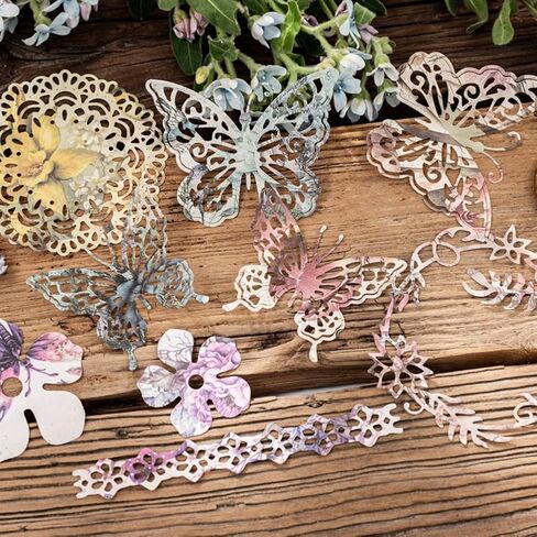 30 Pcs Vintage DIY Scrapbook Paper Supplies Aesthetic Paper Supplies Decorative Paper Material For DIY Scrapbooks Journal Photo Album Crafts(6 Pink Rose) in Saudi Arabia