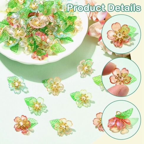 صناعة المجوهرات متنوعة أكريليك زهرة ملاك النبات سحر خرافية ل DIY قلادة سوار القرط الإمدادات الحرفة in Kuwait