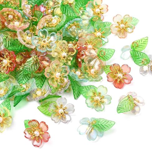 صناعة المجوهرات متنوعة أكريليك زهرة ملاك النبات سحر خرافية ل DIY قلادة سوار القرط الإمدادات الحرفة in Kuwait