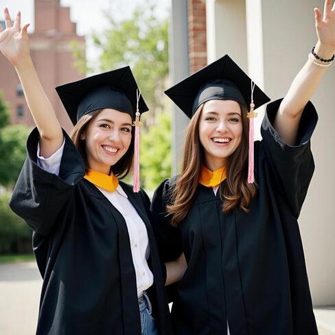 2Pcs Graduation Tassels with 2025 Gold Charm for 2025 Graduation Ceremonies Accessories (Gold) in Kuwait