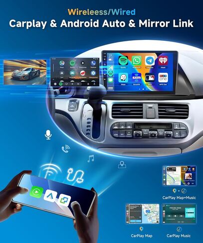 8Core 4+64G ستيريو سيارة لهوندا أوديسي 2005-2010 Carplay Android Auto، 10 بوصة 1280 * 720P IPS شاشة تعمل باللمس، Android13/GPS/WiFi/32EQ DSP/59UI/Bluetooth5.0/SWC/كاميرا احتياطية وميكروفون in Kuwait