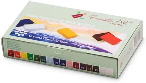 ENCAUSTIC ART The Original -SOFT PASTEL SELECTION Set of 16 -Encaustic Wax Block Colors Set -Non-Toxic, Beeswax Supplies -Handcrafted in Germany in Saudi Arabia