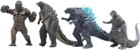The King of Monster Toys Movable Joint Action Figures, Mini Dinosaur Playsets Kids Birthday Gifts Cake Toppers Pack (Pack of 8 Gold) in Saudi Arabia