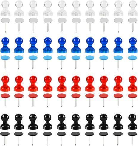 40 Sets Colorful Magnetic Thumb Tacks, Magnet Metal Push Pins, Poster Hangers for Cork Board, Bulletin Board, Cubicle, Wall and Classroom in Saudi Arabia