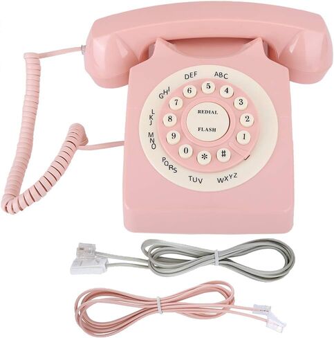 wx-3016 Creative Lip Telephone,Unique Vintage Decoration Wired Landline with Number Storage Function,Flocking Retro Sexy Landline,for Home/Hotel/Office Decor,for Gifts in Kuwait