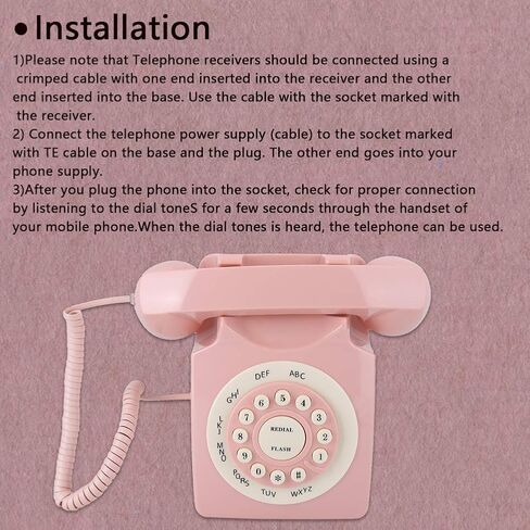 wx-3016 Creative Lip Telephone,Unique Vintage Decoration Wired Landline with Number Storage Function,Flocking Retro Sexy Landline,for Home/Hotel/Office Decor,for Gifts in Kuwait
