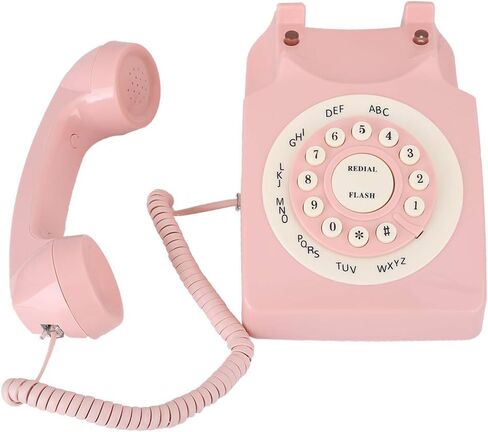 wx-3016 Creative Lip Telephone,Unique Vintage Decoration Wired Landline with Number Storage Function,Flocking Retro Sexy Landline,for Home/Hotel/Office Decor,for Gifts in Kuwait