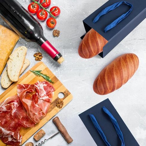 Sdootjewelry Wine Bags for Bottles, 20 Pack Gift Bag Bulk, 4.33" 4.33" 13.78" With Handles, Paper Bags, Navy Blue in Kuwait