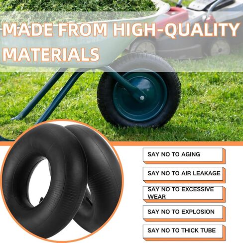 4.10/3.50-4" Replacement Tire Inner Tubes, 2 Pack Heavy Duty 4.10 3.50-4/410/350-4 Tube with Bent Valve Stem for Wheelbarrows, Lawn Mowers, Hand Trucks, 4" Cart, Tractors, Golf Cart, Dolly, Trailers in Saudi Arabia