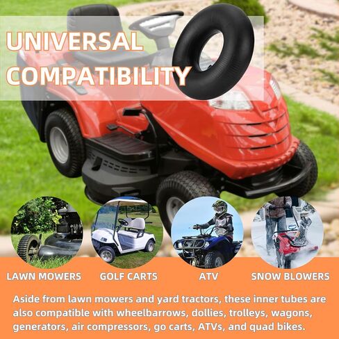 4.10/3.50-4" Replacement Tire Inner Tubes, 2 Pack Heavy Duty 4.10 3.50-4/410/350-4 Tube with Bent Valve Stem for Wheelbarrows, Lawn Mowers, Hand Trucks, 4" Cart, Tractors, Golf Cart, Dolly, Trailers in Saudi Arabia