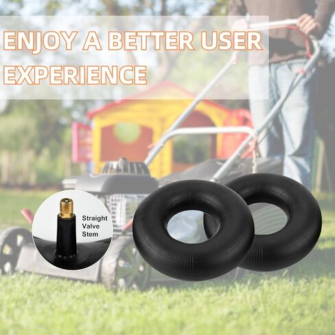 4.10/3.50-4" Replacement Tire Inner Tubes, 2 Pack Heavy Duty 4.10 3.50-4/410/350-4 Tube with Bent Valve Stem for Wheelbarrows, Lawn Mowers, Hand Trucks, 4" Cart, Tractors, Golf Cart, Dolly, Trailers in Saudi Arabia