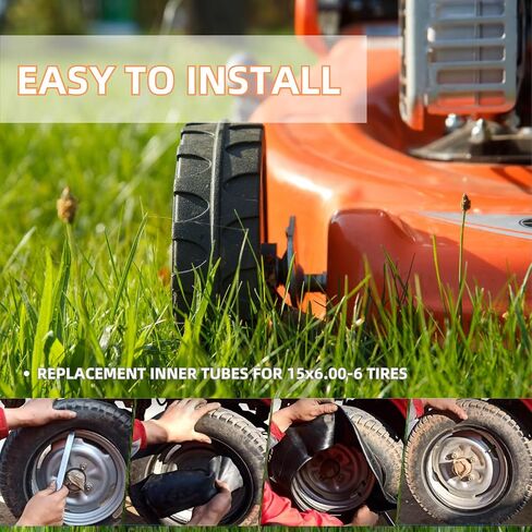 4.10/3.50-4" Replacement Tire Inner Tubes, 2 Pack Heavy Duty 4.10 3.50-4/410/350-4 Tube with Bent Valve Stem for Wheelbarrows, Lawn Mowers, Hand Trucks, 4" Cart, Tractors, Golf Cart, Dolly, Trailers in Saudi Arabia