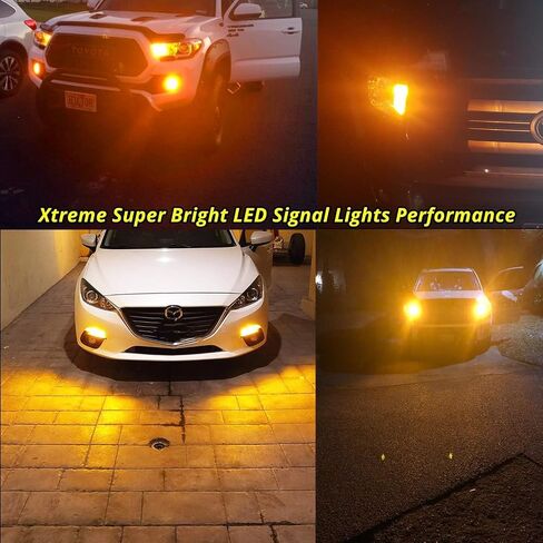 مصابيح Alla Lighting 7440 7443 LED 3000lm فائقة السطوع إشارة السيارة/عكس/إيقاف/مصابيح خلفية للفرامل DRL T20 7441 7444 W21W 7442، 6000K أبيض in Kuwait