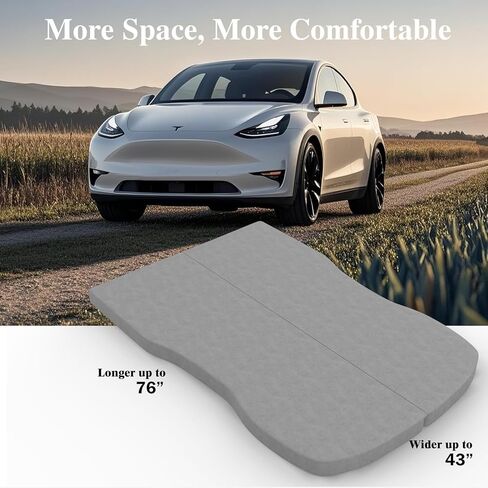 4" Memory Foam Camping Mattress for Tesla Model Y, 76" x 43" CertiPUR-US Foam Car Bed Mattress in Kuwait
