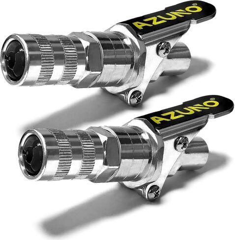 AZUNO Grease Gun Coupler, 2nd Generation Upgraded to 12,000 PSI, Grease Gun Tips Quick Lock and Release, Compatible with All Grease Guns 1/8" NPT Grease Gun Fittings in Kuwait