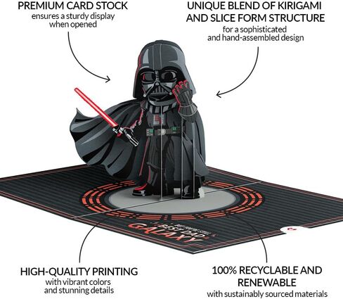 Lovepop Star Wars™ Darth Vader™: Best Dad in the Galaxy Pop Up Card, 5x7-3D Father's Day Greeting Card, Celebration Cards, Pop-Up Birthday Card for Dad, Star Wars Birthday Card in Saudi Arabia