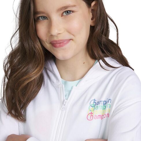 سويت شيرت Champion Kids Clothing للفتيات سويت شيرت بقلنسوة من الصوف التراثي للشباب مع غطاء للرأس (أسود، كبير) in Saudi Arabia
