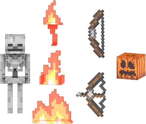 Mattel Minecraft Diamond Level Skeleton Action Figure with 6 Accessories, 5.5-in Collector Scale & Pixelated Design in Saudi Arabia