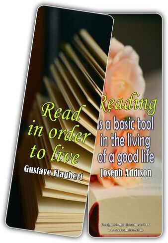 Creanoso Inspirational Literary Quotations Saying Reading Bookmarks (12-Pack) – Inspiring Motivational Bookmarker Set – Great Stocking Stuffers Gift for Men, Women, Adults, Teens, Book Lovers in Saudi Arabia