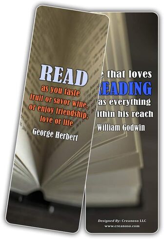 Creanoso Inspirational Literary Quotations Saying Reading Bookmarks (12-Pack) – Inspiring Motivational Bookmarker Set – Great Stocking Stuffers Gift for Men, Women, Adults, Teens, Book Lovers in Saudi Arabia