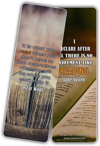 Creanoso Inspirational Literary Quotations Saying Reading Bookmarks (12-Pack) – Inspiring Motivational Bookmarker Set – Great Stocking Stuffers Gift for Men, Women, Adults, Teens, Book Lovers in Saudi Arabia