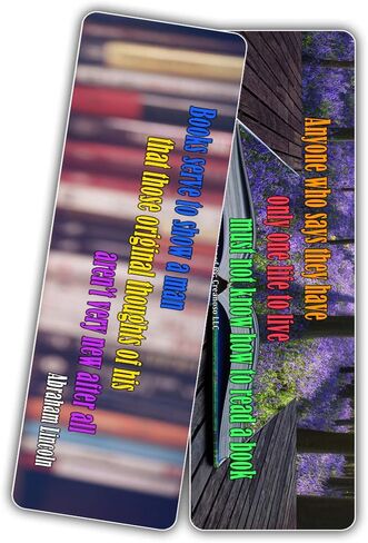 Creanoso Inspirational Literary Quotations Saying Reading Bookmarks (12-Pack) – Inspiring Motivational Bookmarker Set – Great Stocking Stuffers Gift for Men, Women, Adults, Teens, Book Lovers in Saudi Arabia