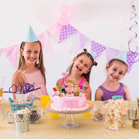16 Pcs Princess Cake Topper With Foam Balls And Flower Cake Decoration for Girl Princess Happy Birthday Party Decorations Cake Decorations in Kuwait