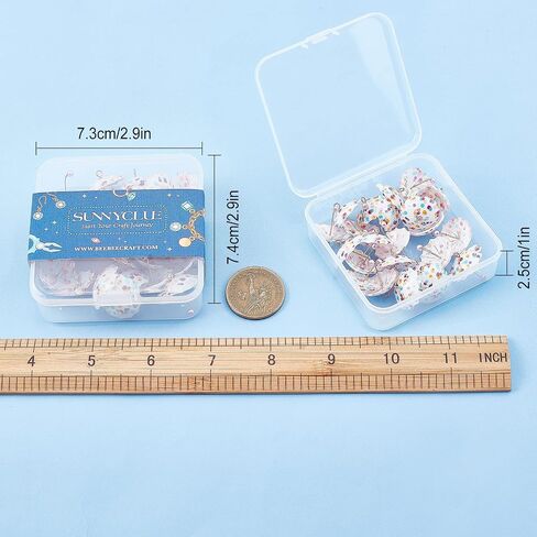SUNNYCLUE 1 Box 24Pcs 3D Pearl Umbrella Shaped Plastic Pendants Mini Charms Acrylic Dangle Pendants with Brass Loops for DIY Earrings Necklace Bracelet Jewelry Making Accessories Finding Supplies in Saudi Arabia