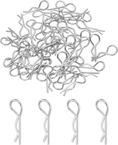 meccanixity 50pcs زاوية 30 درجة زاوية rc مقاطع الجسم عازمة الينابيع ص 24x1.2x8mm ل 1/8 1/10 1/16 النموذج RC Car Car Carler Showp Shell قطع الغيار (Silver) in Saudi Arabia
