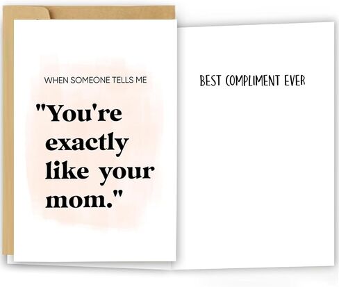 Funny Birthday Card&Gift for Mom Stepmother, Cute Mothers day Card Gifts from Son Daughter Kids, Humor Best Mum Birthday Card, Happy Mothers Day Card Gift for Mom Mommy Mother Stepmom Mama in Kuwait