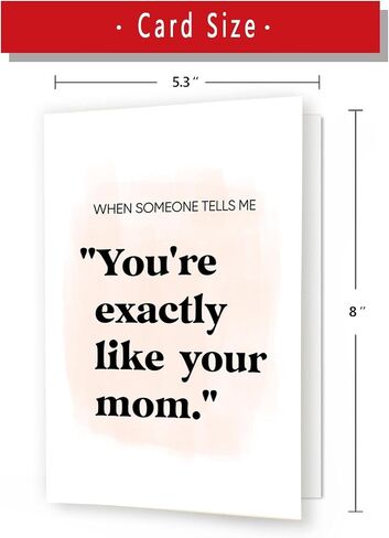 Funny Birthday Card&Gift for Mom Stepmother, Cute Mothers day Card Gifts from Son Daughter Kids, Humor Best Mum Birthday Card, Happy Mothers Day Card Gift for Mom Mommy Mother Stepmom Mama in Kuwait