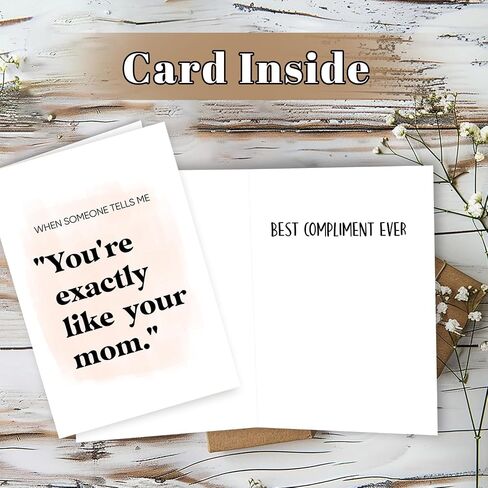 Funny Birthday Card&Gift for Mom Stepmother, Cute Mothers day Card Gifts from Son Daughter Kids, Humor Best Mum Birthday Card, Happy Mothers Day Card Gift for Mom Mommy Mother Stepmom Mama in Kuwait