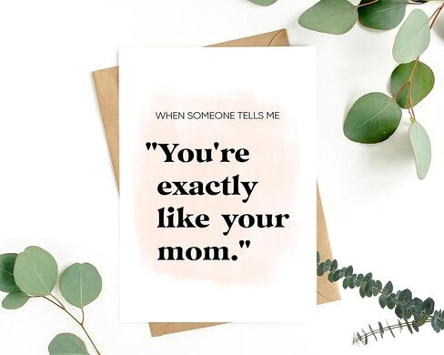 Funny Birthday Card&Gift for Mom Stepmother, Cute Mothers day Card Gifts from Son Daughter Kids, Humor Best Mum Birthday Card, Happy Mothers Day Card Gift for Mom Mommy Mother Stepmom Mama in Kuwait