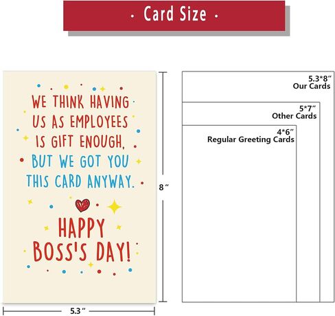 Ziwenhu Big Boss Day Card for Boss Lady, Boss Lady Gifts for Her, Large Boss Lady Birthday Card, Boss Appreciations Thank You Card for Women in Kuwait