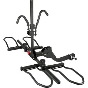 WEIZE Hitch Bike Rack, Wobble Free Smart Tilting Folding Bicycle Car Racks for Standard, Fat Tire and Electric Bike, 2-Bike 120 lbs Capacity, 2-inch Receiver