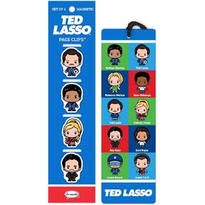 Re -marks Ted Lasso Lagblarks - مجموعة واحدة من 4 مقاطع من الصفحات المغناطيسية و 1 مرجعية شرابة