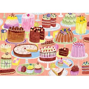 Buffalo Games - Jenny Miriam - Bonjour - Cakes Galore! - 500 Piece Jigsaw Puzzle for Adults - Challenging Puzzle Perfect for Game Nights - Finished Size is 21.25 x 15.00