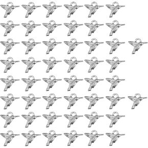 50PCS Small Hummingbird Charms Alloy Mini Hummingbird Charms 3D Animal Alloy Hummingbird Enamel Pendants for Earring Necklace Bracelet Keychain Jewelry Craft Making in Kuwait