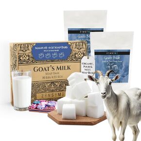 Goats Milk Soap Base - 10 LBS | Melt and Pour Supplies Kit for Soap Making, SLS/SLES & PEG free | Best Natural Organic Vegetable Ingredients | Bulk For Adult Soapmaker