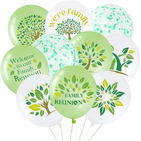 54 PCS Family Reunion Party Party Balloons 12 Inch نحن البالونات العائلية اللاتكس Eucalyptus Sage Green Confetti Decorations for Home Gathering Party Supplies Supplies