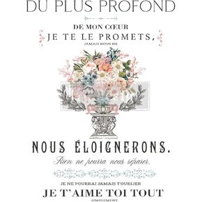 Redesign Décor Transfers® Royal Bouquet 24"x35",Wall Decals DIY Wallpaper Wall Stickers Murals Decor Furniture Decoration