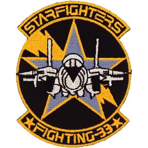 United States Navy USN VF-33 Starfighters 1973 Fighter Attack Squadron Embroidered Patch, with Iron-On Adhesive