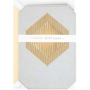 Hallmark Signature Birthday Card (Gold Diamonds)