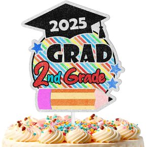 2025 مرحلة ما قبل K Cake Toppers Kid Rate Grade Trughive Decoration ، Decoration Decoration For Boy and Girl ، Pres-K Decoration ، Supplies Great Treaugue Party Supplies. (4)