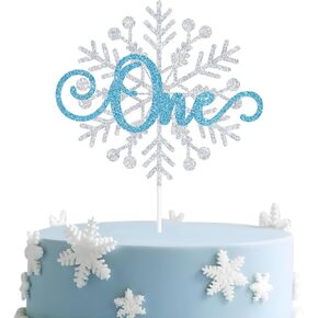 Snowflake One Cake Topper, Baby It's Cold Outside, Winter Onederland, Winter Themed 1st Birthday Party Decorations for Baby
