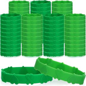 100 Pieces Mental Health Awareness Silicone Bracelet Green Ribbon Awareness Silicone Wristbands Bulk For Mental Health Gifts for Adult Women Men Teens Fundraiser Event Mental Health Handout Supplies