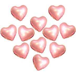 50 PCS 10inch Rose Gold Heart Balloons ، Balloons Mylar Heart Foil لعيد ميلاد Love Valentine's Dise Decorities.